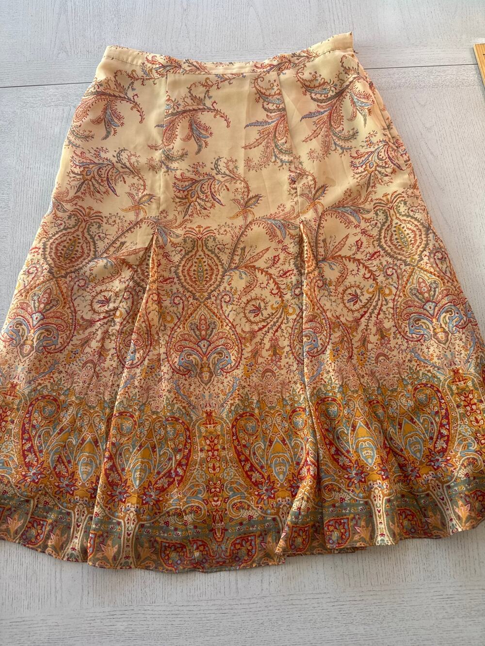 Coldwater Creek Midi Skirt Western Cowgirl Country Boho Bohemian